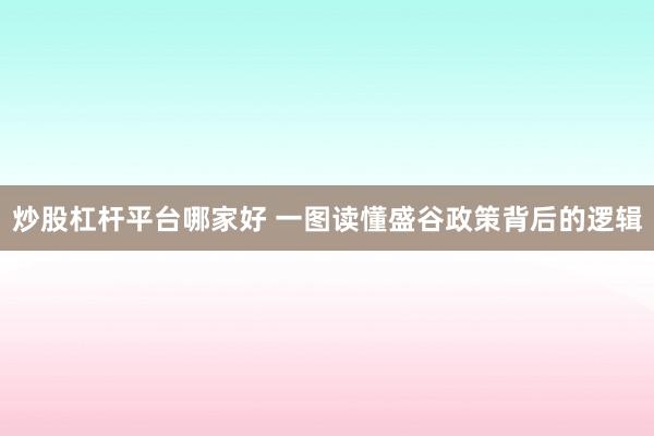 炒股杠杆平台哪家好 一图读懂盛谷政策背后的逻辑