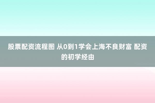 股票配资流程图 从0到1学会上海不良财富 配资的初学经由